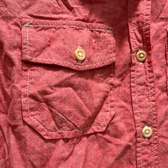 Current/Elliott red chambray shirt in size 1 - Picture 2 of 6